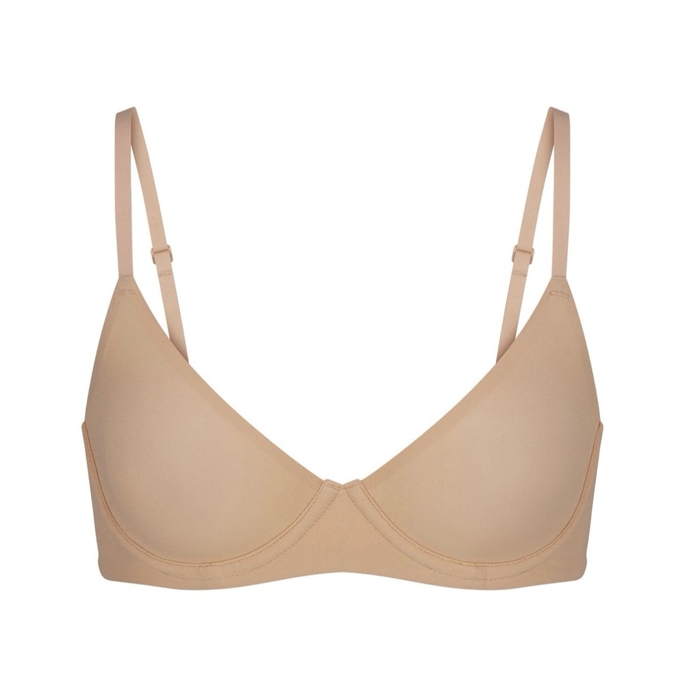 SKIMS Unlined Demi Bra in Ochre, Size 36C